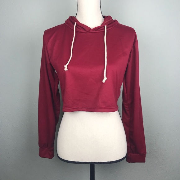 Jackets & Blazers - New Red crop top hoodie
